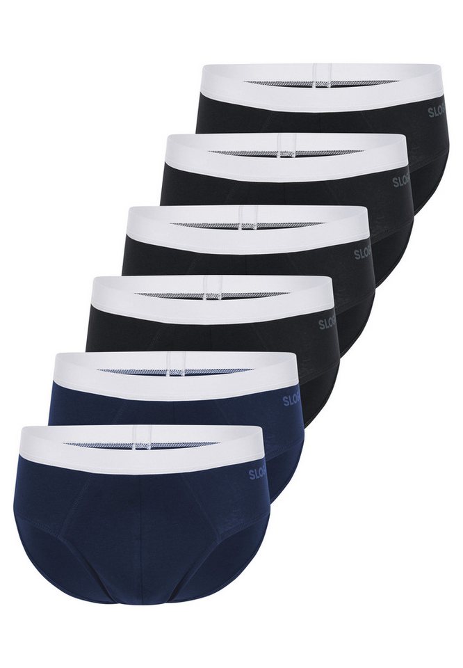 sloggi Slip 6er Pack men GO ABC 2.0 (Spar-Set, 6-St) Slip / Unterhose - Baumwolle - ohne Eingriff - Atmungsaktiv von sloggi
