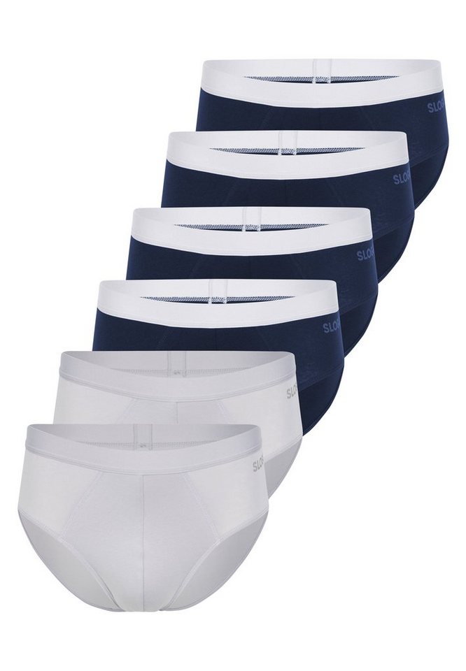 sloggi Slip 6er Pack men GO ABC 2.0 (Spar-Set, 6-St) Slip / Unterhose - Baumwolle - ohne Eingriff - Atmungsaktiv von sloggi