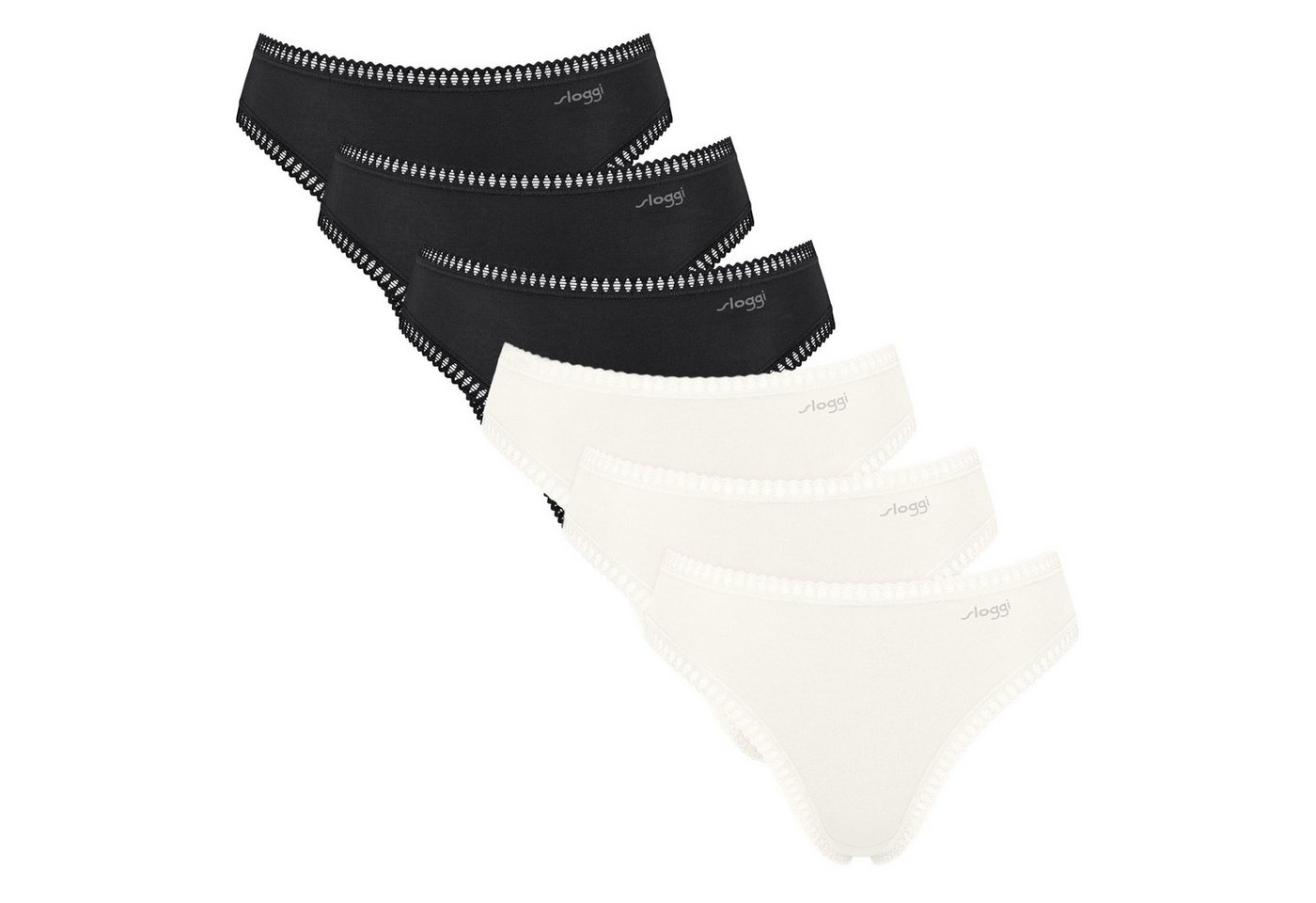sloggi Slip Damen Slip 6er Pack Baumwolle (Packung, 6er Pack) von sloggi