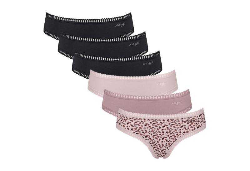 sloggi Slip Damen Slip 6er Pack Baumwolle GO Crush Hipster C6P (Packung, 6er Pack) von sloggi