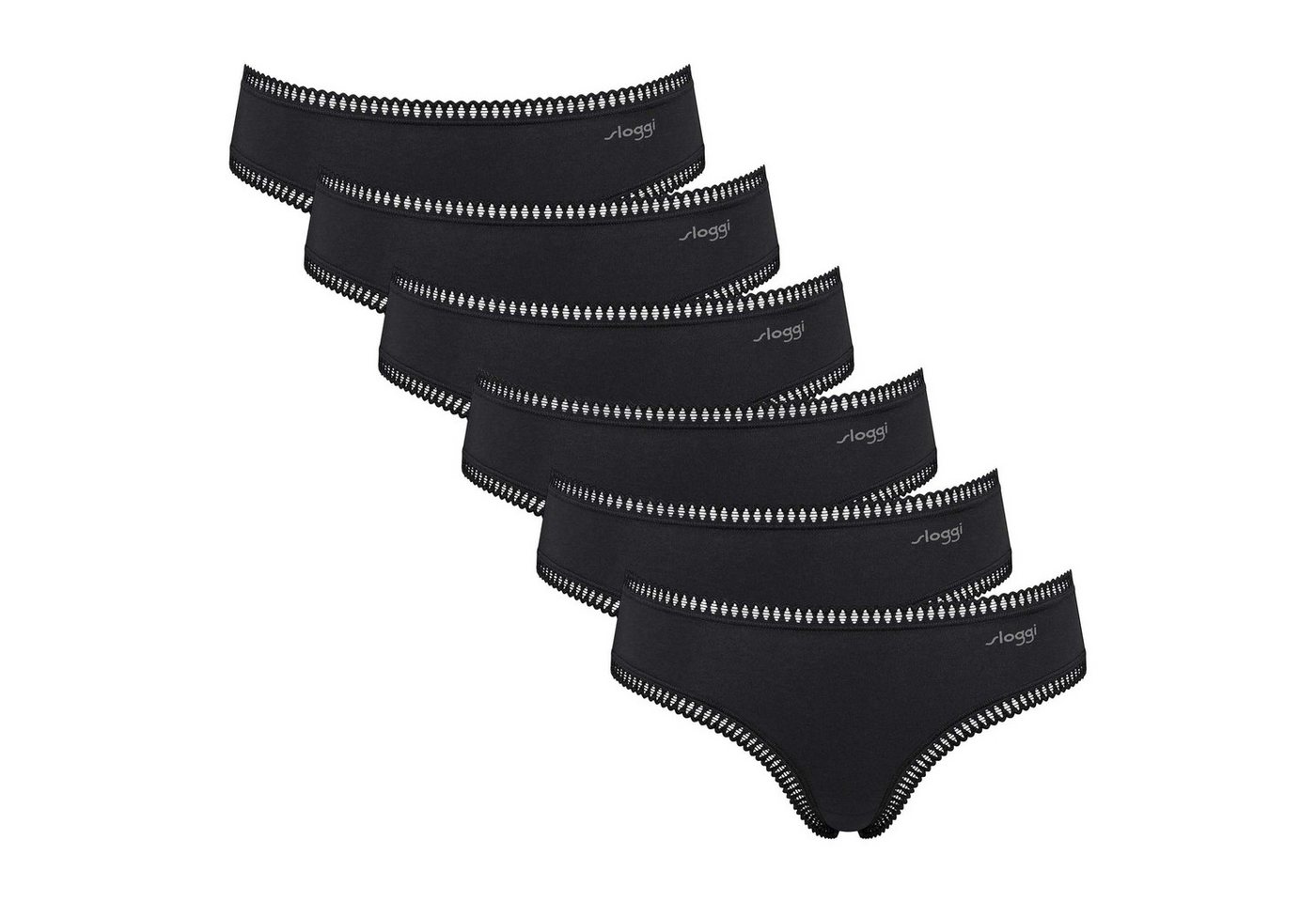 sloggi Slip Damen Slip 6er Pack Baumwolle GO Crush Hipster C6P (Packung, 6er Pack) von sloggi
