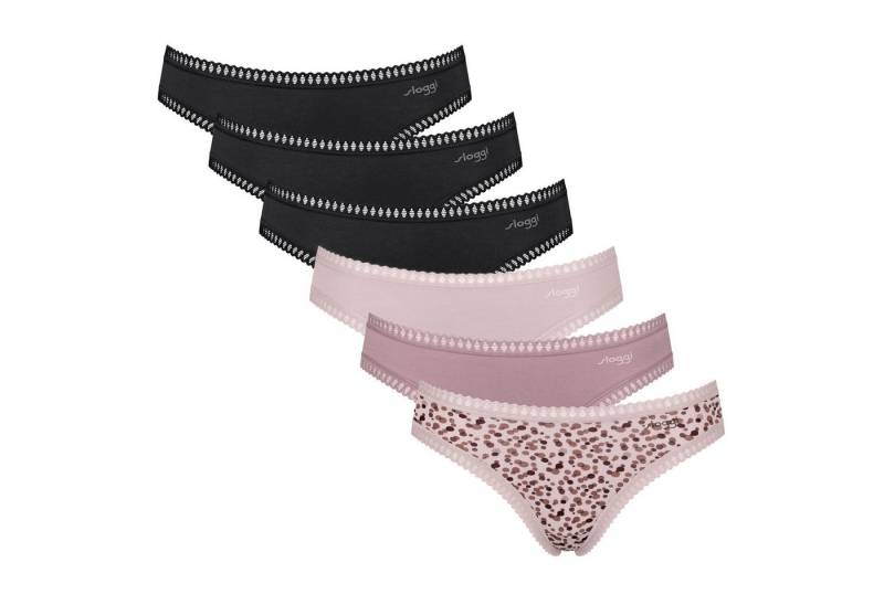 sloggi Slip Damen Slip 6er Pack Baumwolle GO Crush Mini C6P (Packung, 6er Pack) von sloggi