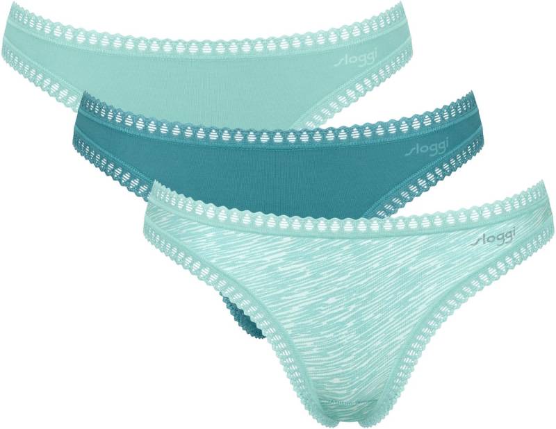 sloggi Slip GO Crush String C3P (3er Pack) Spitzendetails von sloggi