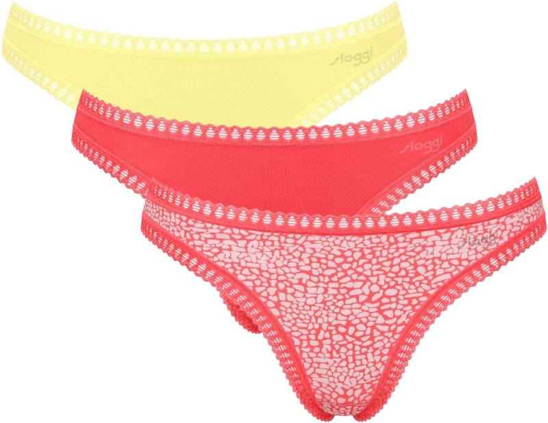 sloggi Slip GO Crush String C3P (3er Pack) mit Spitzendetails von sloggi