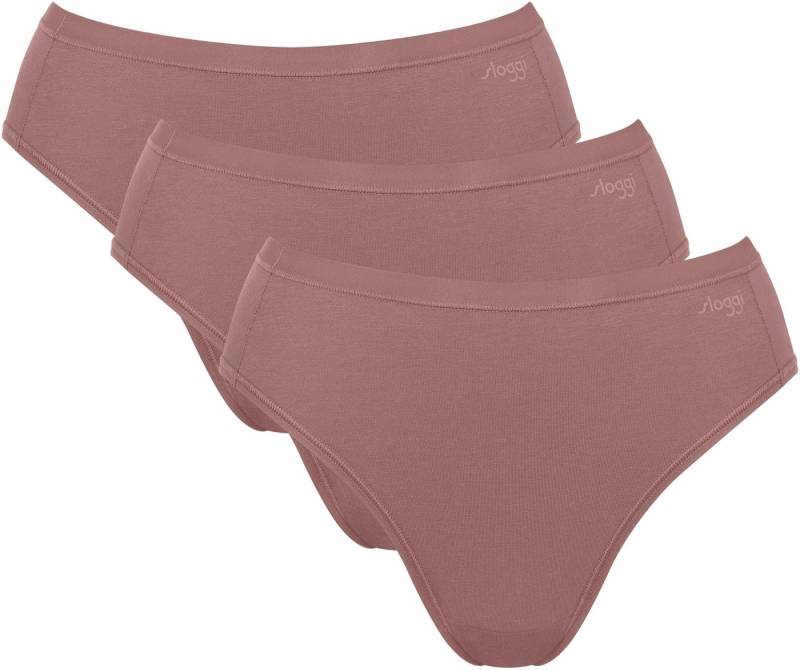 sloggi Tai-Slip GO Daily Cotton (3er Pack) Glanz-Effekt Details, hoher Beinausschnitt, weich, elastisch von sloggi