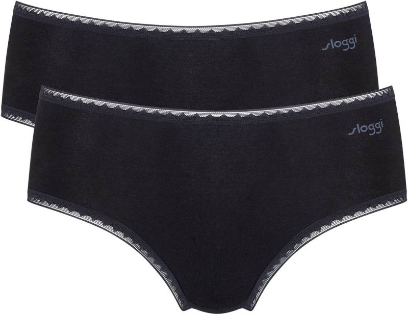 sloggi Slip GO Midi C2P (2er Pack) zarte Spitzendetails von sloggi