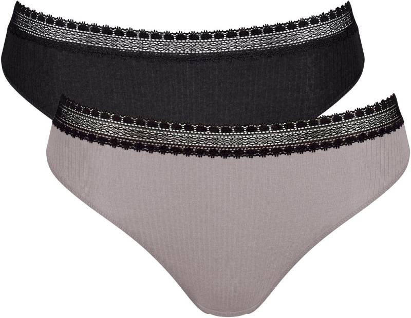 sloggi Slip GO Ribbed R Tai C2P (2er Pack) Rippstruktur von sloggi