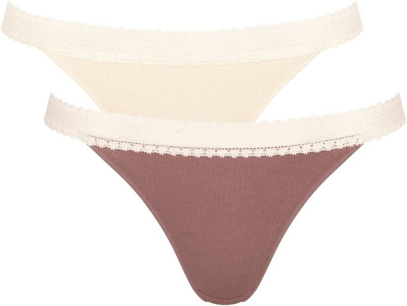 sloggi Slip GO Ribbed R Tanga C2P (2er Pack) Rippstruktur von sloggi