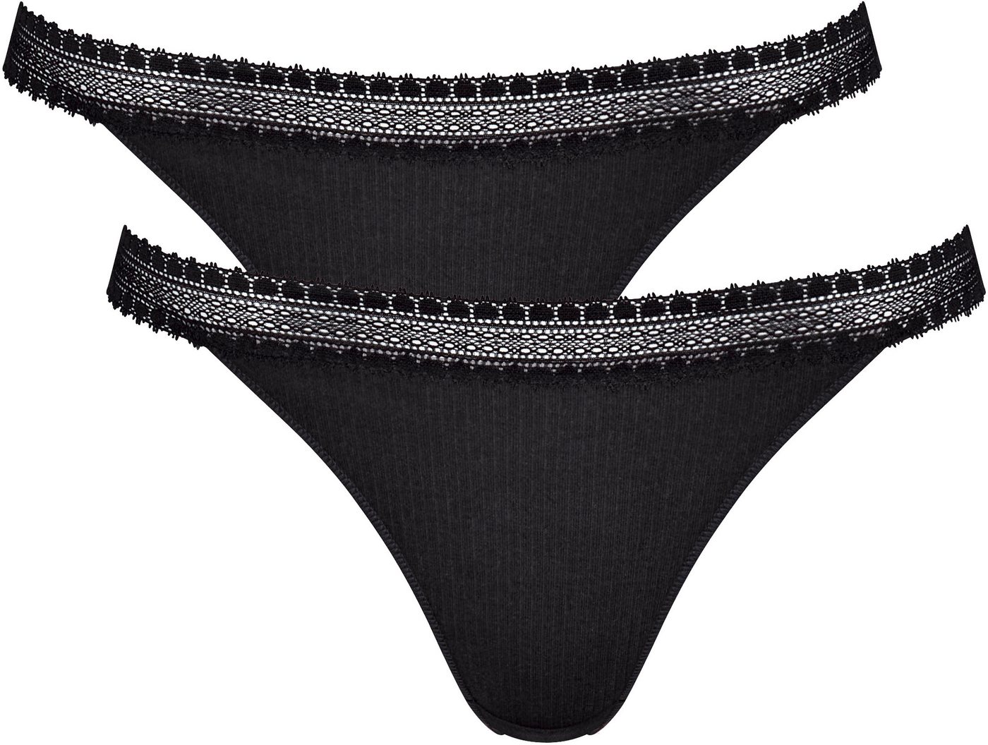 sloggi Slip GO Ribbed R Tanga C2P (2er Pack) Rippstruktur von sloggi