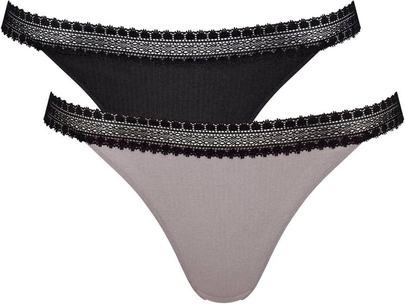 sloggi Slip GO Ribbed R Tanga C2P (2er Pack) Rippstruktur von sloggi