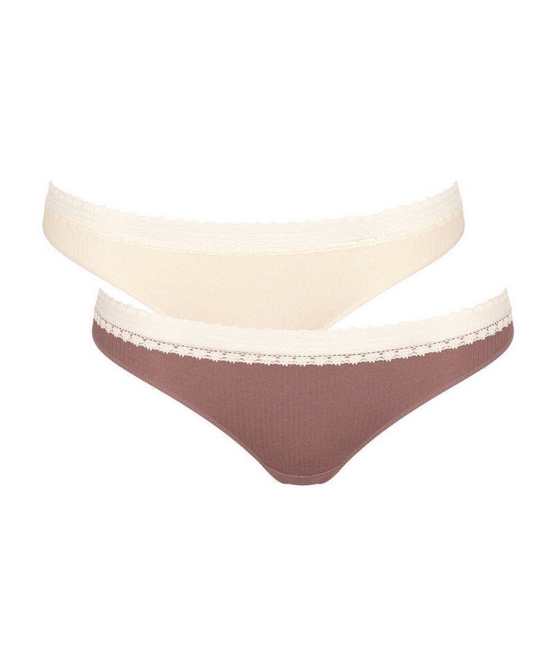 sloggi Slip Go Ribbed Brazil (8er Vorteilspack) mit Spitzenbesatz von sloggi