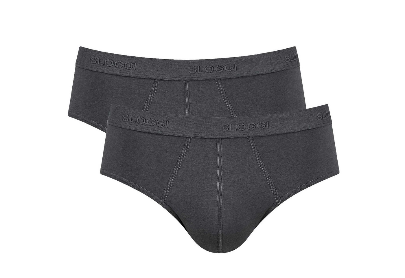 sloggi Slip Herren Slip 2er Pack Baumwollmischung Basic Midi (Packung, 2er Pack) von sloggi