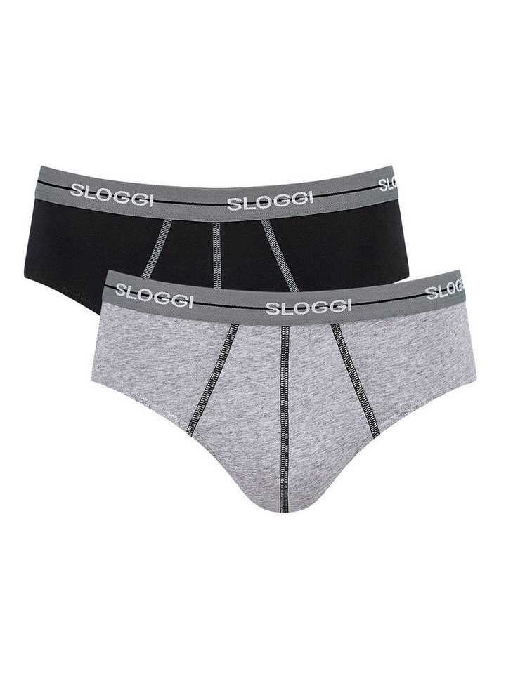 sloggi Slip Start Midi (2-St) unterhose unterwäsche basic von sloggi