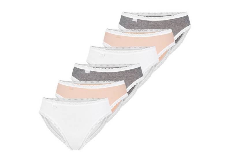 sloggi Slip Weekend 24/7 (6-St) feine Spitzenborte im 6er Pack von sloggi