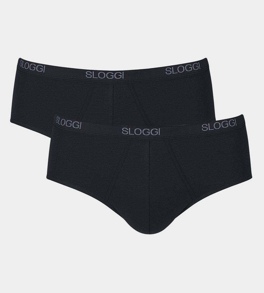 sloggi Slip men Basic Midi 2P (2er Pack) perfekter Sitz von sloggi