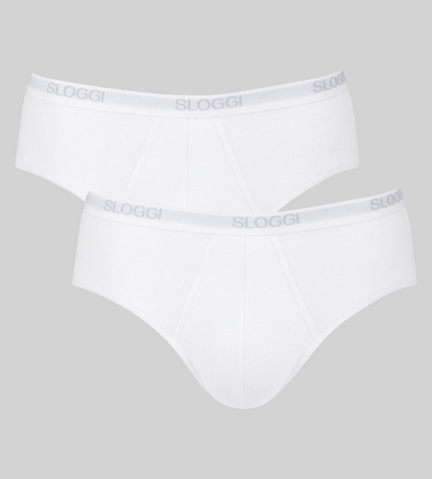 sloggi Slip men Basic Midi 2P (2er Pack) perfekter Sitz von sloggi