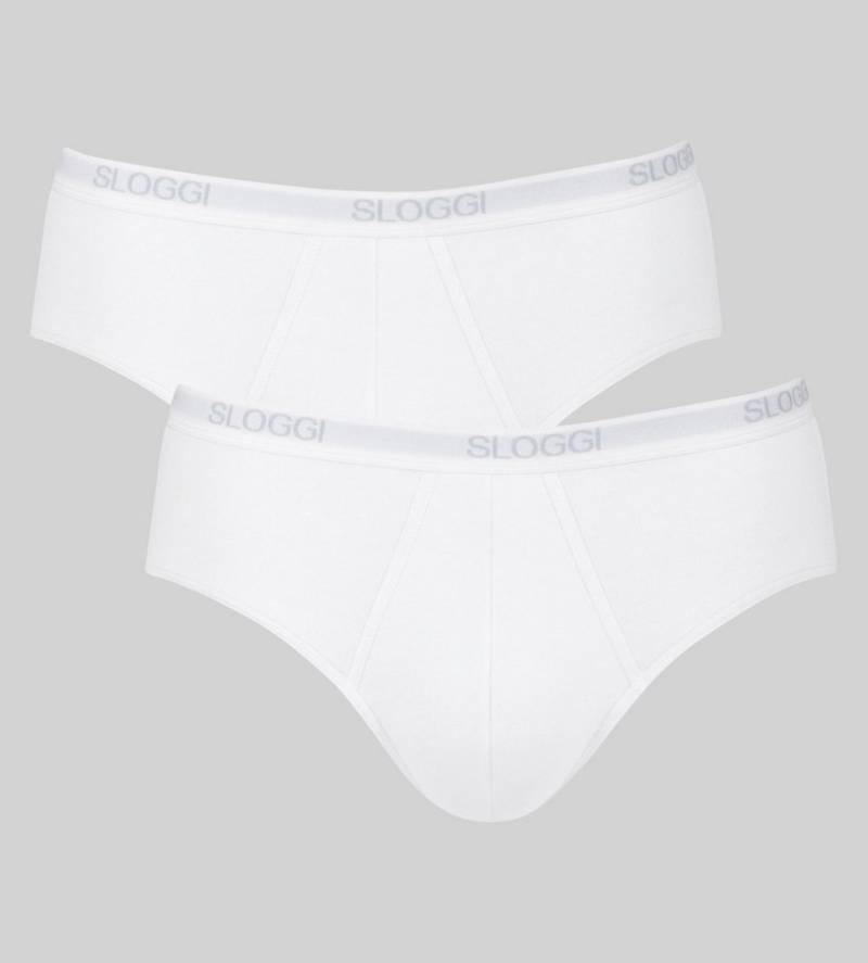 sloggi Slip men Basic Midi 2P (2er Pack) perfekter Sitz von sloggi