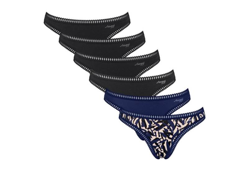 sloggi String Damen String 6er Pack Baumwolle (Packung, 6er Pack) von sloggi