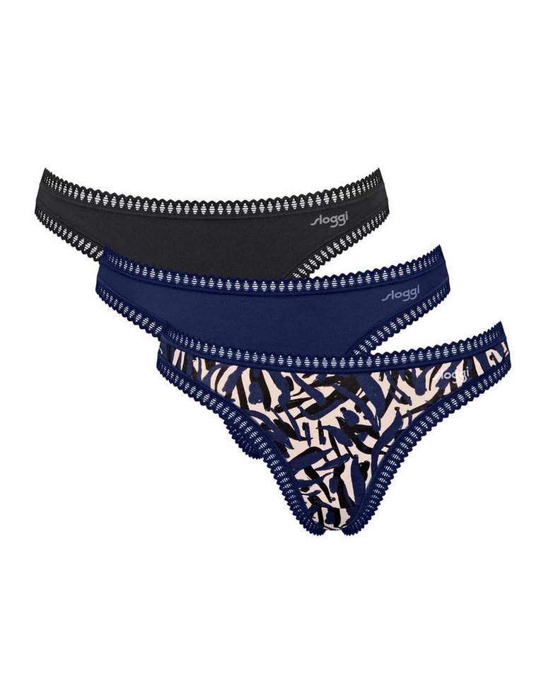 sloggi String Go Crush (3er Vorteilspack) Aus superweicher Bio-Baumwolle von sloggi