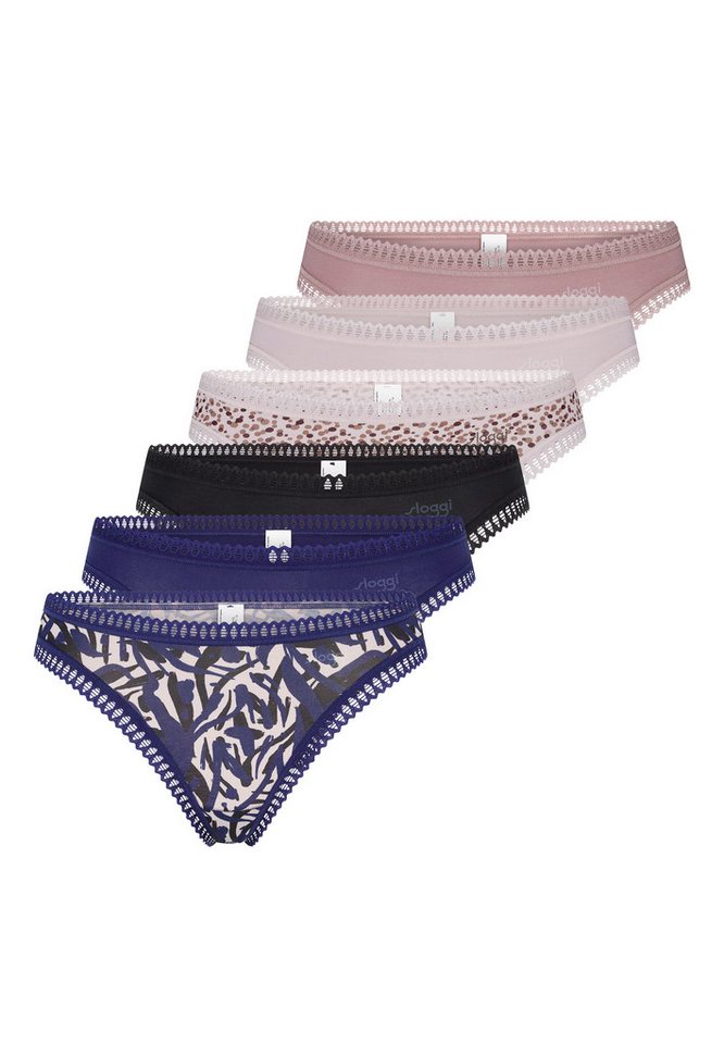sloggi T-String 6er Pack GO Crush (Spar-Set) String - Baumwolle - Atmungsaktiv - Komfortabel und atmungsaktiv von sloggi