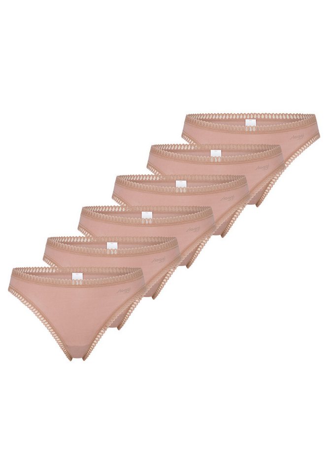sloggi T-String 6er Pack GO Crush (Spar-Set, 6-St) String - Baumwolle - Atmungsaktiv - Komfortabel und atmungsaktiv von sloggi