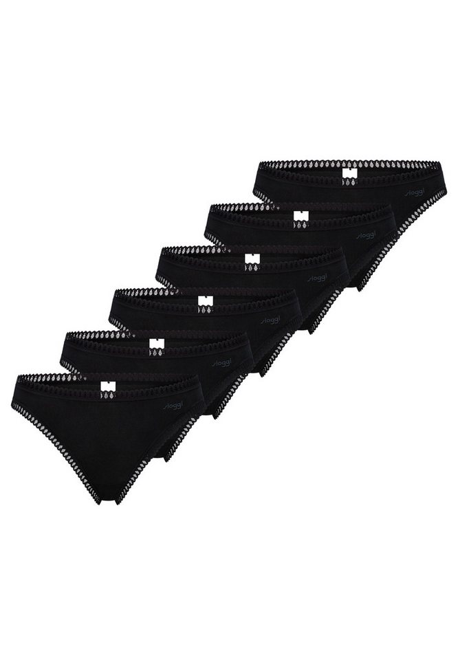 sloggi T-String 6er Pack GO Crush (Spar-Set, 6-St) String - Baumwolle - Atmungsaktiv - Komfortabel und atmungsaktiv von sloggi