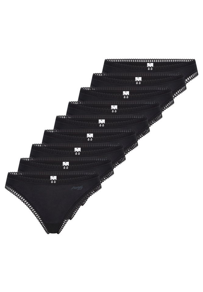 sloggi T-String 9er Pack GO Crush (Spar-Set, 9-St) String - Baumwolle - Atmungsaktiv - Komfortabel und atmungsaktiv von sloggi