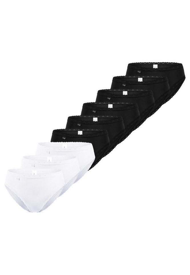 sloggi Tai-Slip 9er Pack 24/7 Cotton Lace (Spar-Set, 9-St) Tai Slip - Baumwolle - Atmungsaktiv - Perfekter Sitz von sloggi