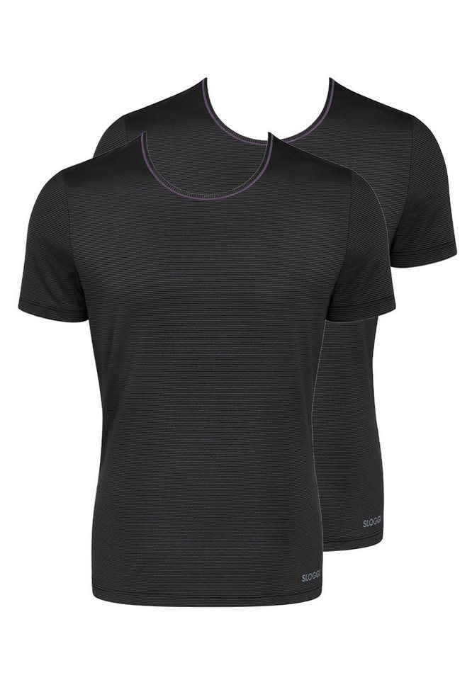 sloggi Unterhemd 2er Pack Ever Cool (Spar-Set, 2-St) Unterhemd / Shirt Kurzarm - Baumwolle - Kurzarm Shirt mit Kühl-Effekt von sloggi