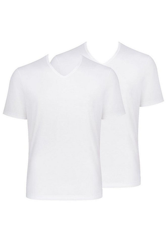 sloggi Unterhemd 2er Pack Go - Organic Cotton (Spar-Set, 2-St) Unterhemd / Shirt Kurzarm - Baumwolle - Atmungsaktiv von sloggi