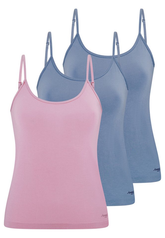 sloggi Unterhemd 3er Pack GO Sense (Spar-Set, 3-St) Spaghetti Top - Blickdicht von sloggi