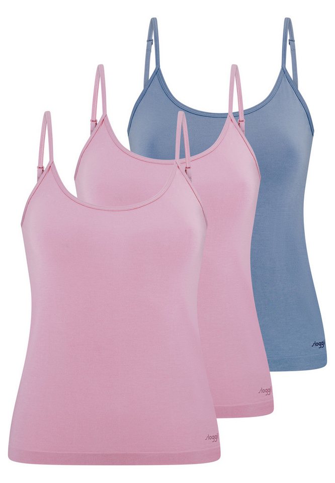 sloggi Unterhemd 3er Pack GO Sense (Spar-Set, 3-St) Spaghetti Top - Blickdicht von sloggi