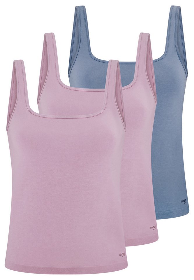 sloggi Unterhemd 3er Pack GO Sense (Spar-Set, 3-St) Unterhemd / Top - Blickdicht - Tank Top in modern-puristischem Design von sloggi