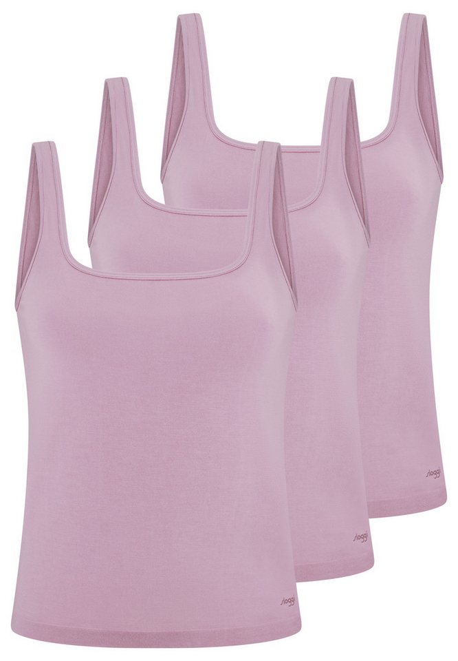 sloggi Unterhemd 3er Pack GO Sense (Spar-Set, 3-St) Unterhemd / Top - Blickdicht - Tank Top in modern-puristischem Design von sloggi