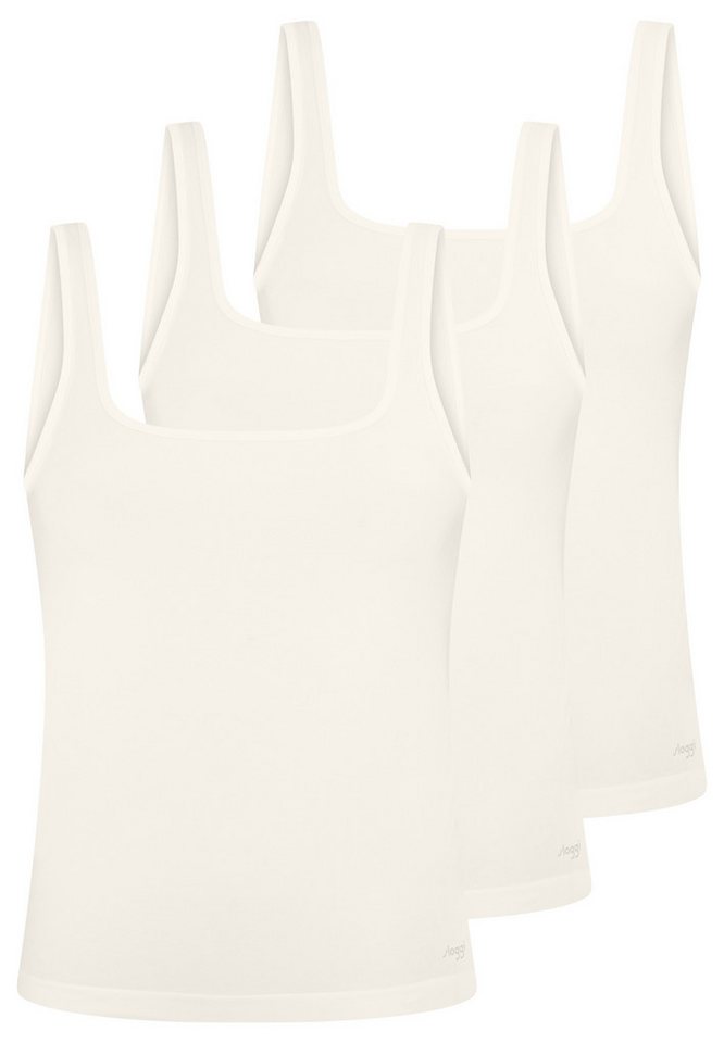 sloggi Unterhemd 3er Pack GO Sense (Spar-Set, 3-St) Unterhemd / Top - Blickdicht - Tank Top in modern-puristischem Design von sloggi