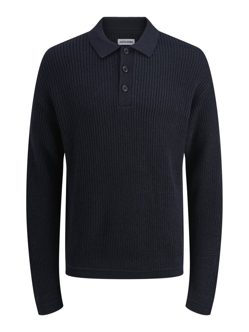 JACK&JONES - JJKAITO KNIT POLO BF sky captain - Gr. - XXL von JACK&JONES