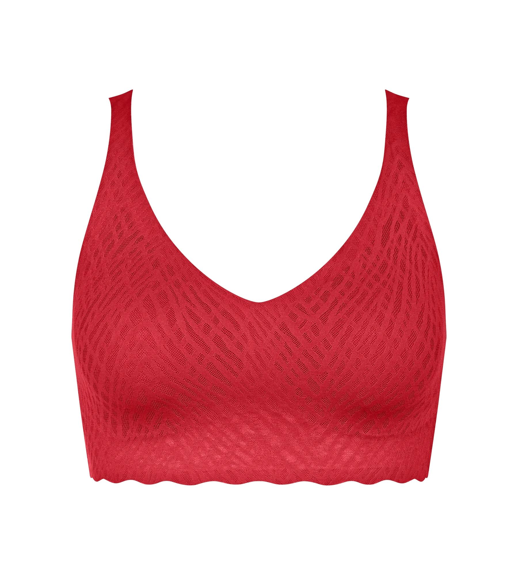 sloggi - sloggi ZERO Feel Bliss Festive Bralette shanghai red - Gr. - S von sloggi