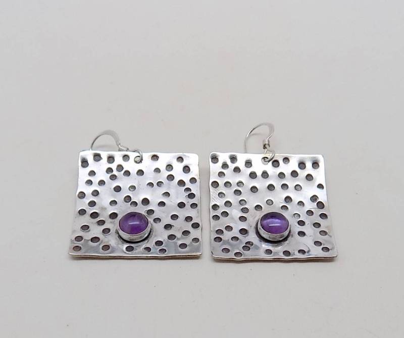 Amethyst Ohrringe. Sterling Silber von slotzkin