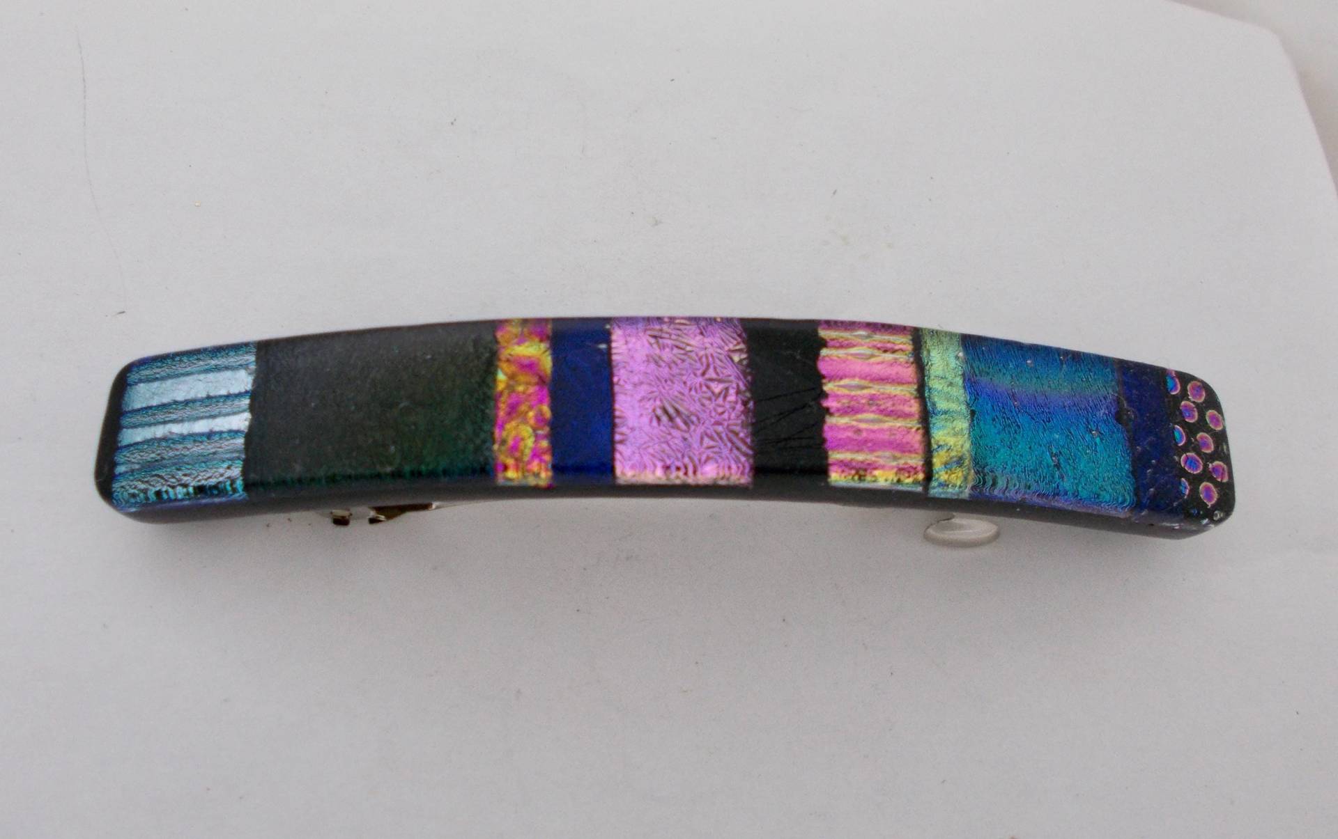 Dichroic Glas Haarspange Clip Aus Geschmolzenem | 8, 5 cm von slotzkin