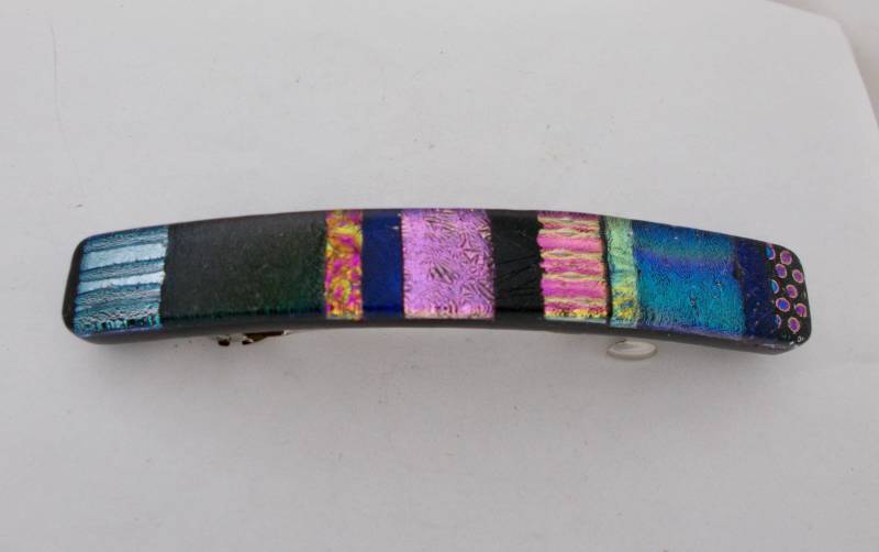 Dichroic Glas Haarspange Clip Aus Geschmolzenem | 8, 5 cm von slotzkin