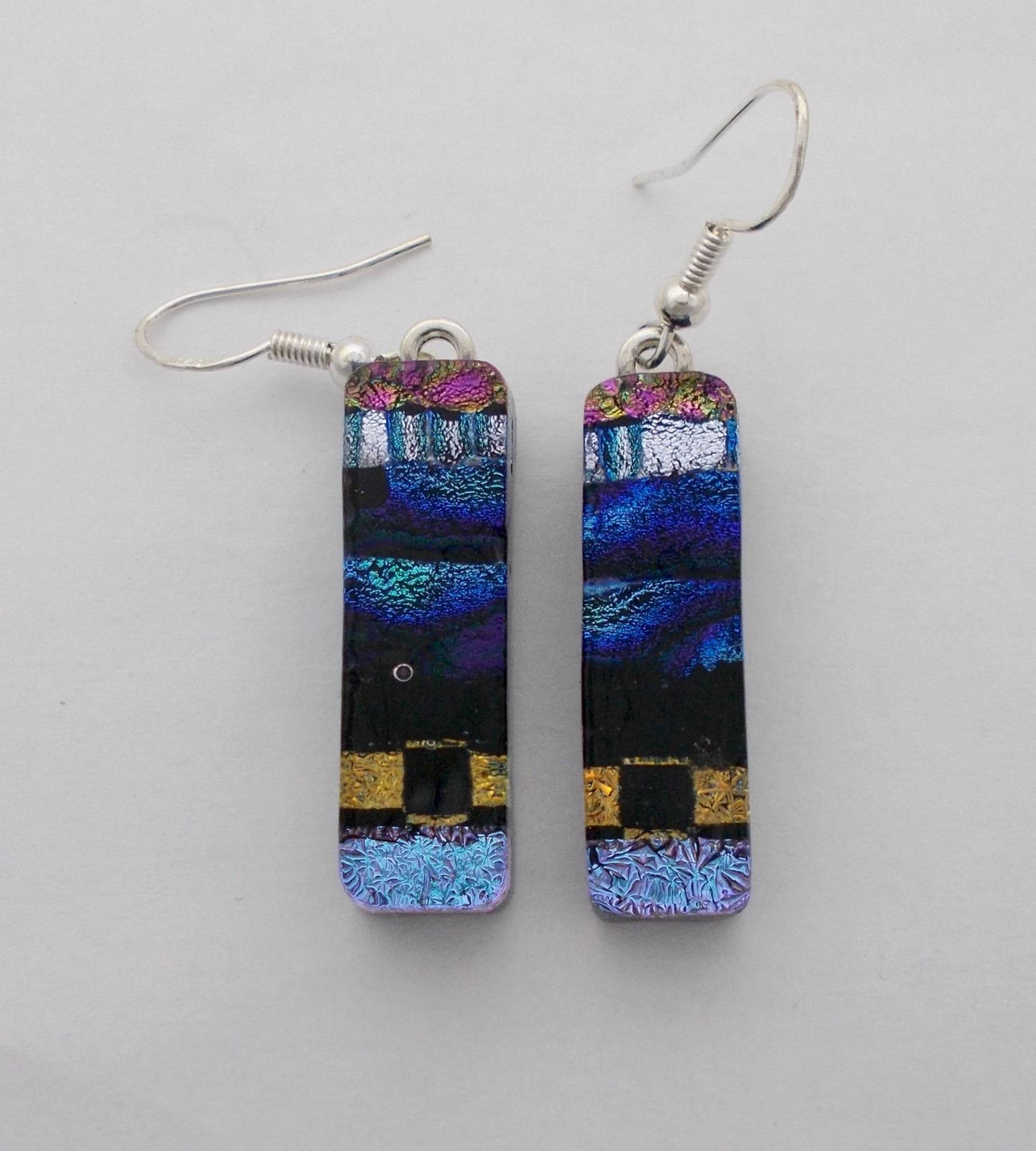 Dichroic Glas Ohrringe von slotzkin