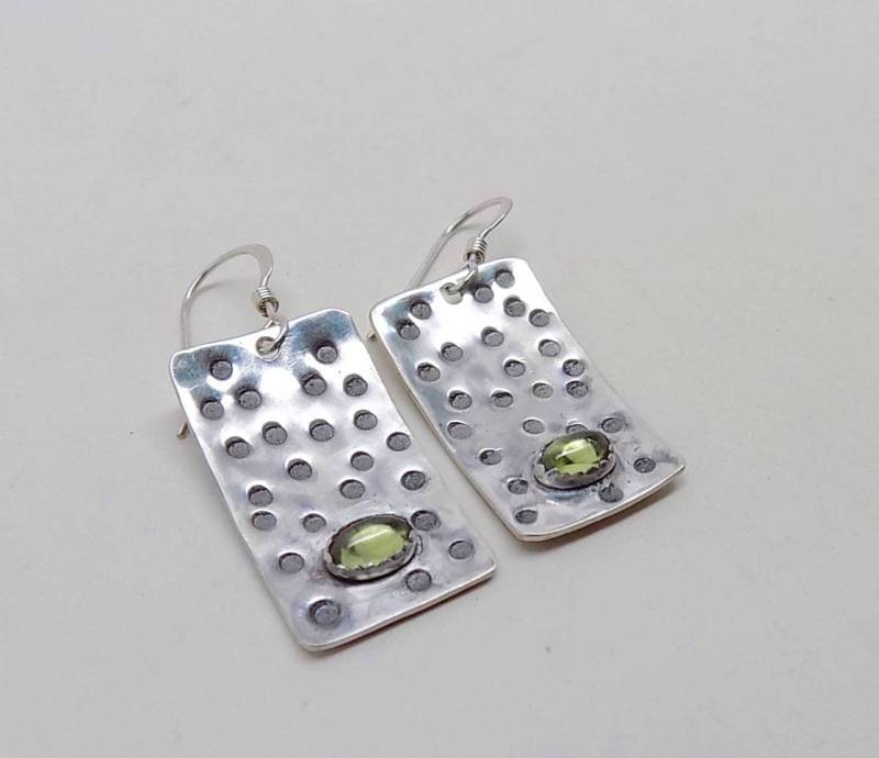 Peridot Ohrringe. Silber Sterling von slotzkin