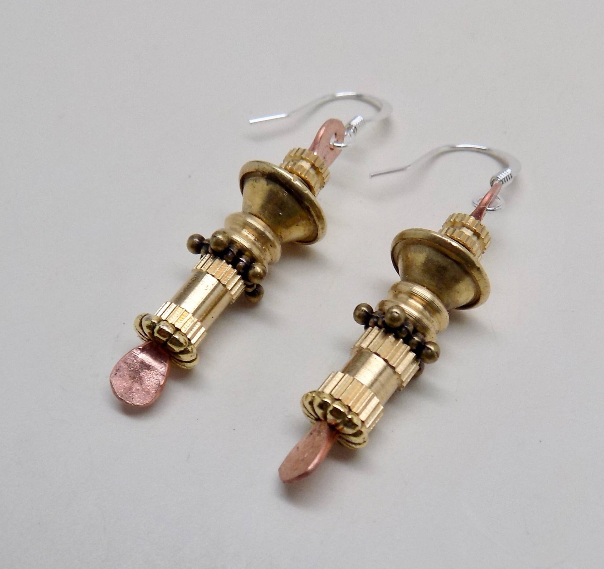 steampunk Ohrringe Mixed Metal Patina Schmuck von slotzkin