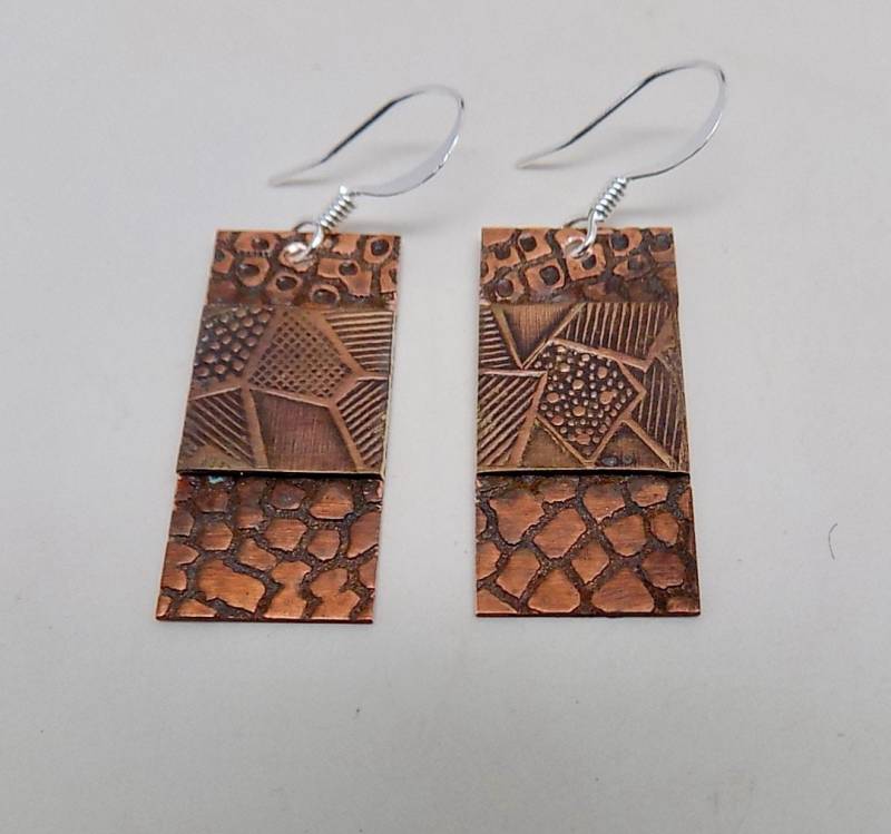 steampunk Schmuck Mixed Metal .kupfer Und Messing Ohrringe von slotzkin