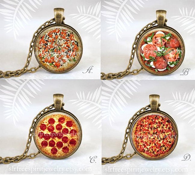 Neuheit-Schmuck, Pizza-Kette, Italienisch, Lieblingsessen, Foto Bild Schmuck, Pizza-Armband, Humor, Spaß Geschenk Für Pizza-Liebhaber von slrfreespiritjewelry