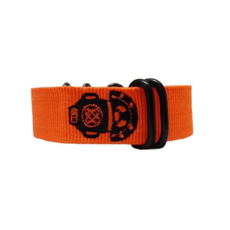 Besticktes 22 Mm Nylon Uhrenarmband Für Taucherhelm | Armband von smARTpatches