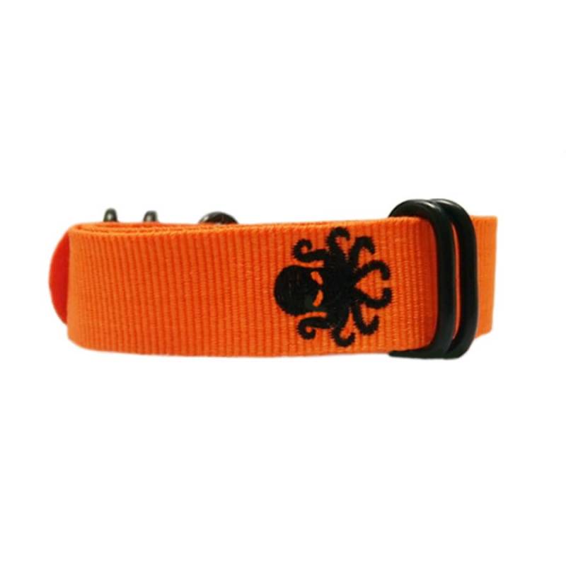 Besticktes Uhrenarmband Nylon 22mm Oktopus Für Taucher | Oktopus von smARTpatches