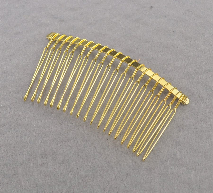 10Pcs Gold Metall Haare Kämmen 20 Zähne - Hochzeit Braut Zubehör, Haar-Accessoires, Diy Großhandel Haarkamm75x38mm 10Pcs Gold Metall Haare Kämmen 20 Zähne - Hochzeit Braut Zubehör, Haar-Accessoires, Diy Großhandel Haarkamm75x38mm von smallcommodity