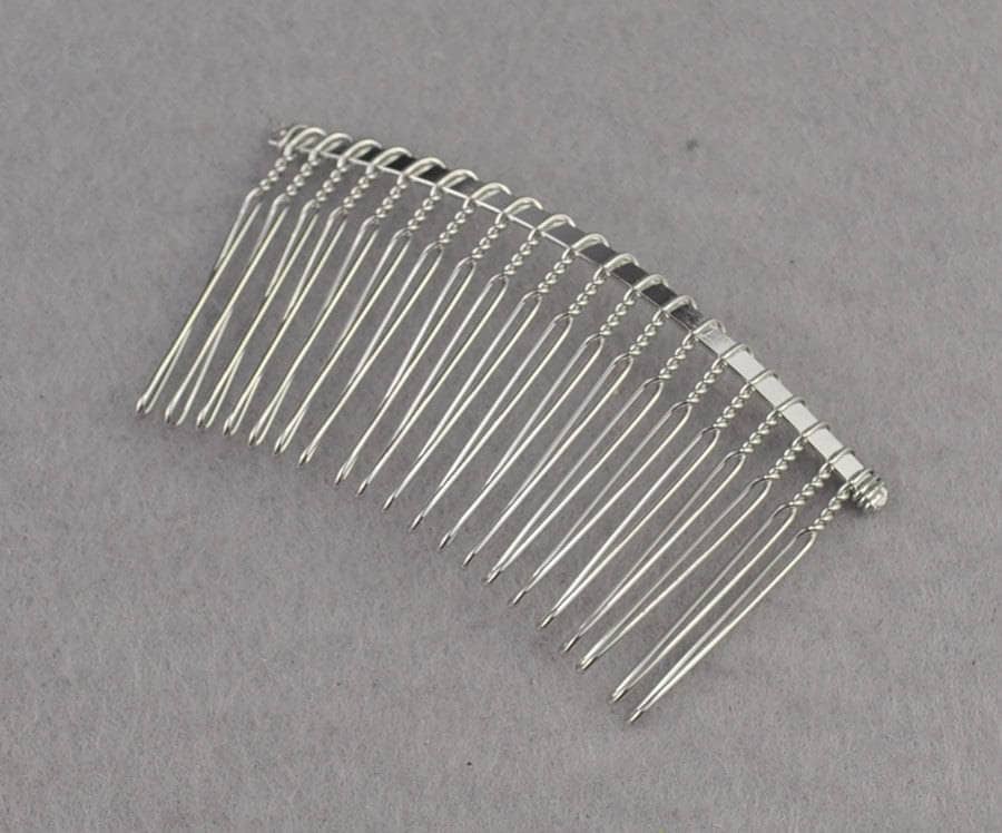 50 Stück Silber Metall Haare Kämmen 20 Zähne - Hochzeit Braut Zubehör, Haar-Accessoires, Diy Großhandel Haarkamm75x38mm 50 Stück Silber Metall Haare Kämmen 20 Zähne - Hochzeit Braut Zubehör, Haar-Accessoires, Diy Großhandel Haarkamm75x38mm von smallcommodity