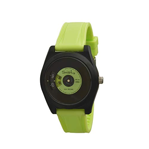 SMARTY VINYL Unisex-Armbanduhr aus Silikon schwarz und grün SW045D07 von SMARTY